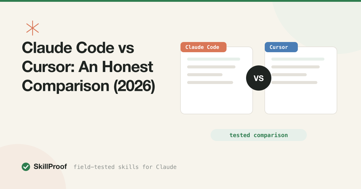 Cream illustration of a terminal window and a code editor window sitting side by side