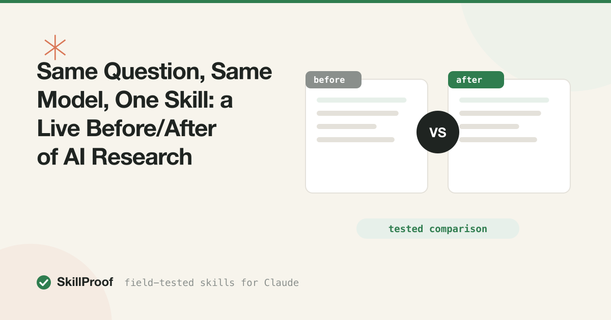 Cream illustration of two research runs compared side by side