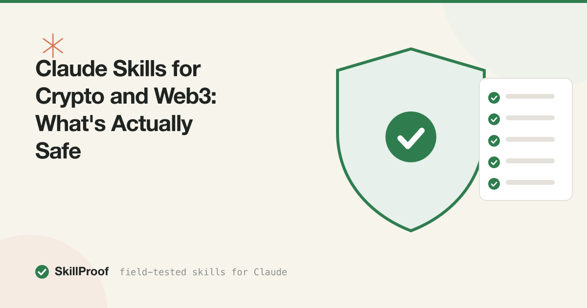 Cream illustration of a smart-contract code file card with a shield badge overlaid on the corner
