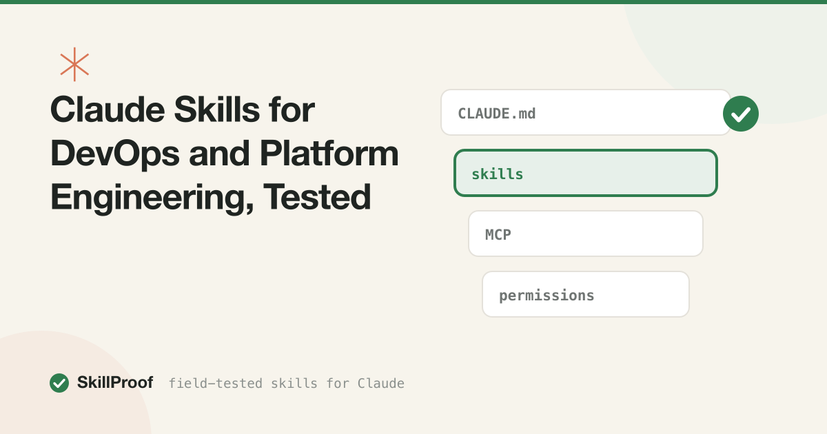 Claude Skills for DevOps and Platform Engineering, Tested
