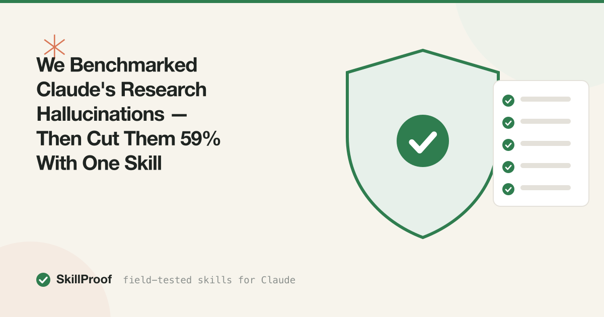 Cream illustration comparing unverified and source-disciplined research output