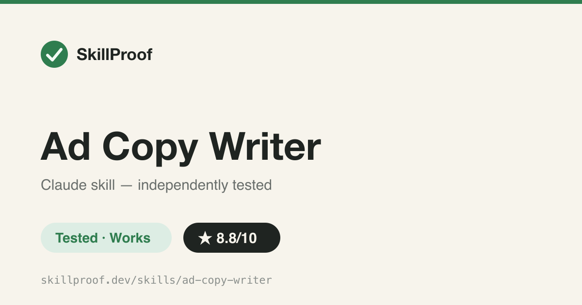 Ad Copy Writer — Generate platform-spec ad copy for Google, Meta, and LinkedIn with char counts