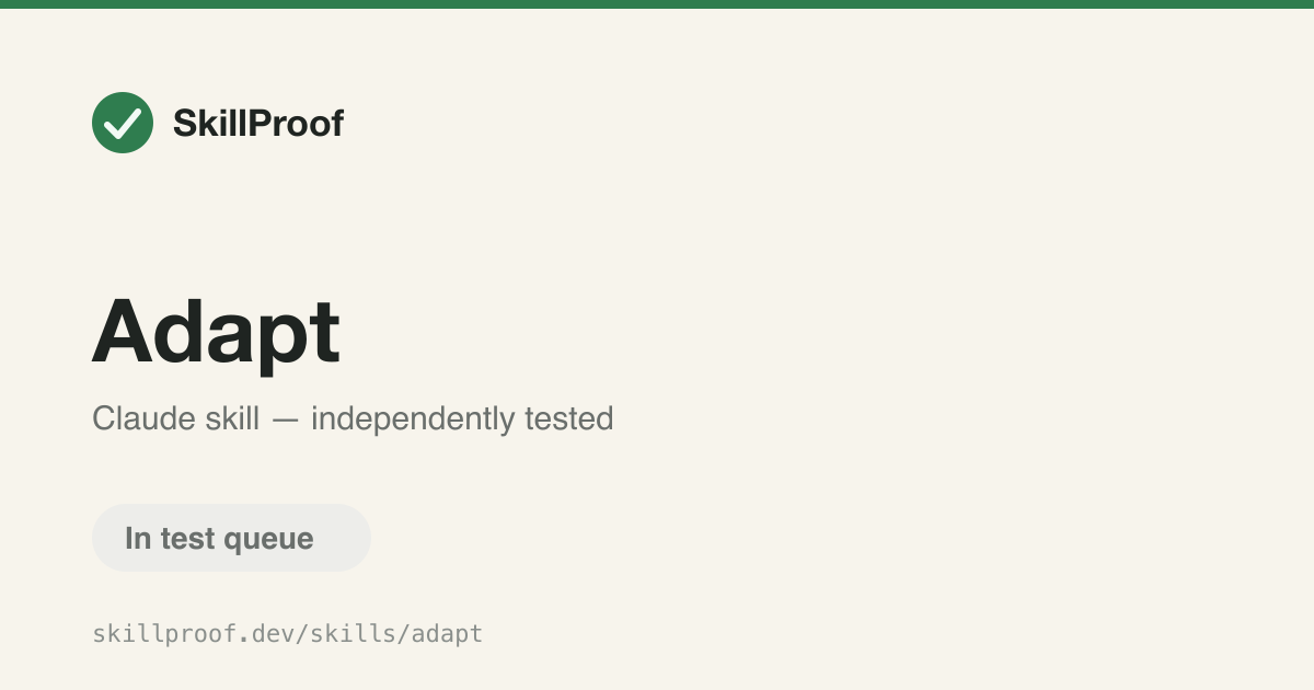 Adapt — Run a responsive layout pass fixing breakpoints, touch targets, and fluid type.