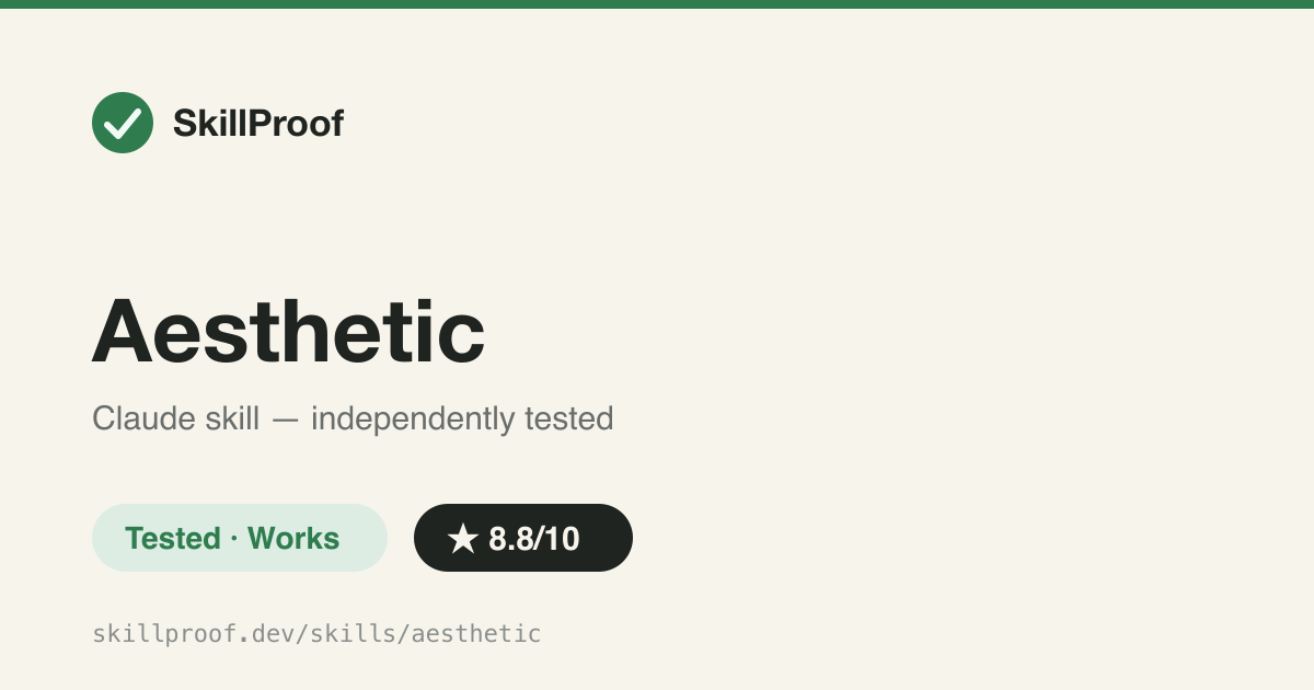 Aesthetic — Structured BEAUTIFUL/RIGHT/SATISFYING/PEAK framework for UI design with concrete timing and contrast rules
