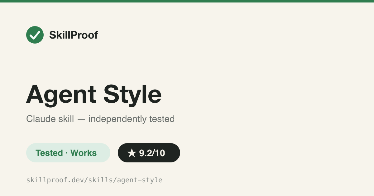 Agent Style — Portable, self-contained copy of the agent-style v0.3.5 prose rule pack for install-checks and audits.