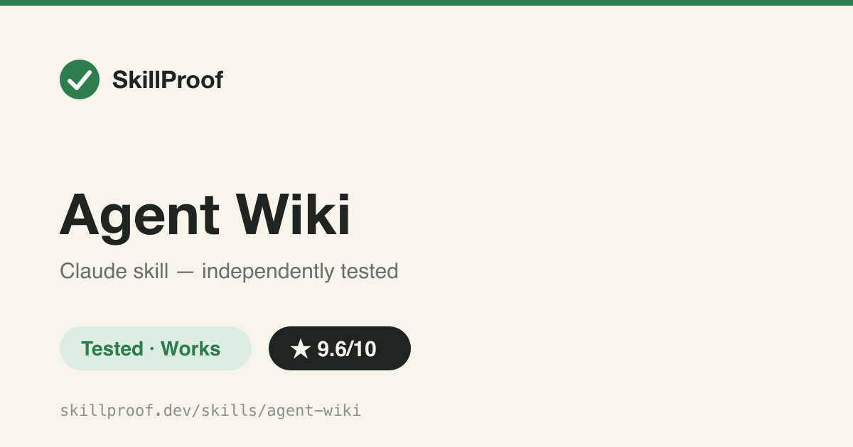 Agent Wiki — Incremental, quality-tiered wiki generator over an Obsidian notes vault.