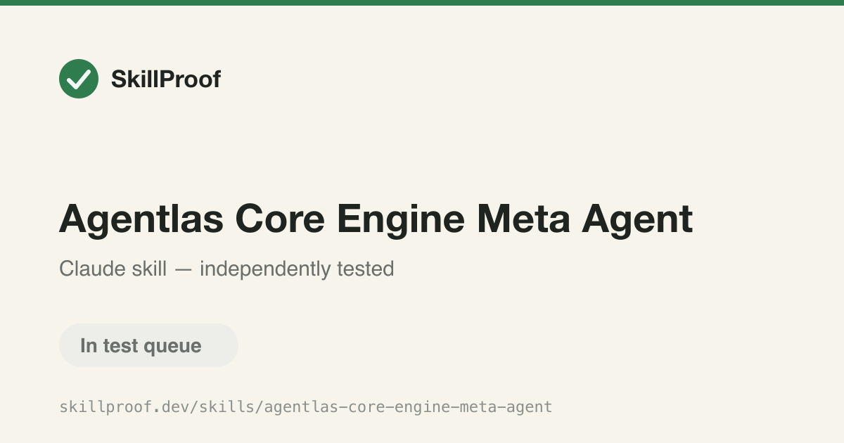 Agentlas Core Engine Meta Agent — Create a single Agentlas agent or multi-agent team from a description.