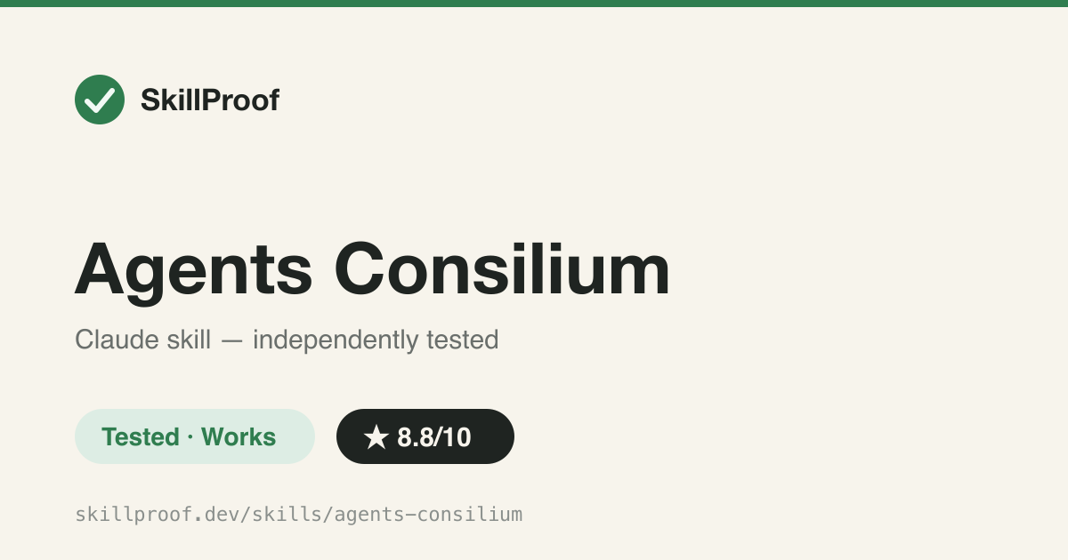 Agents Consilium — Runs Codex/OpenCode/Gemini/Claude in parallel for independent second opinions and 2-specialist code review.