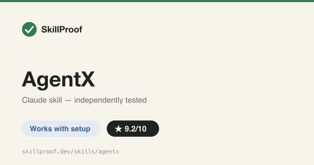AgentX — Go CLI that drives X/Twitter for agents, one JSON envelope per command.