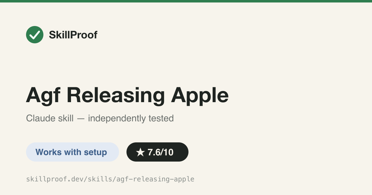 Agf Releasing Apple — Runbook for signing, notarizing, packaging and smoke-testing Apple release builds