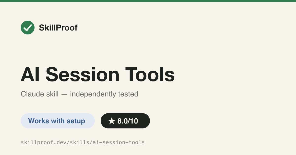 AI Session Tools — CLI to search, recover, and analyze Claude Code / AI Studio / Gemini CLI session history.