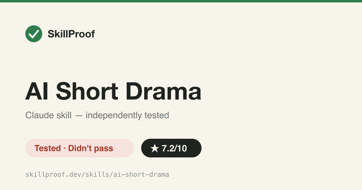 AI Short Drama — Pipeline for AI vertical short-dramas: script, storyboard frames, then AI video