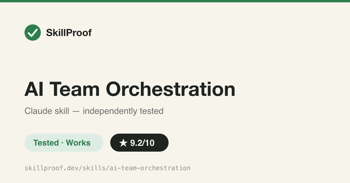AI Team Orchestration — Bootstraps a multi-agent dev/QA team with sprint plans and cross-chat handoff docs.