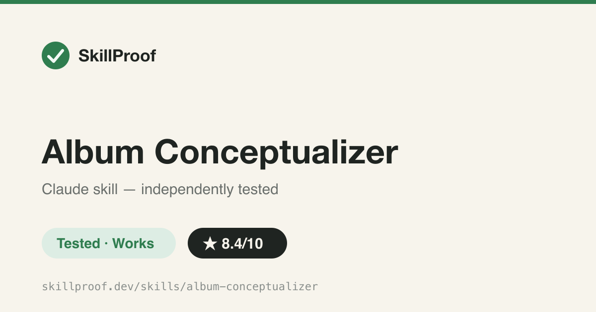 Album Conceptualizer — Plans album concept and tracklist through 7 phases with energy-curve pacing checks