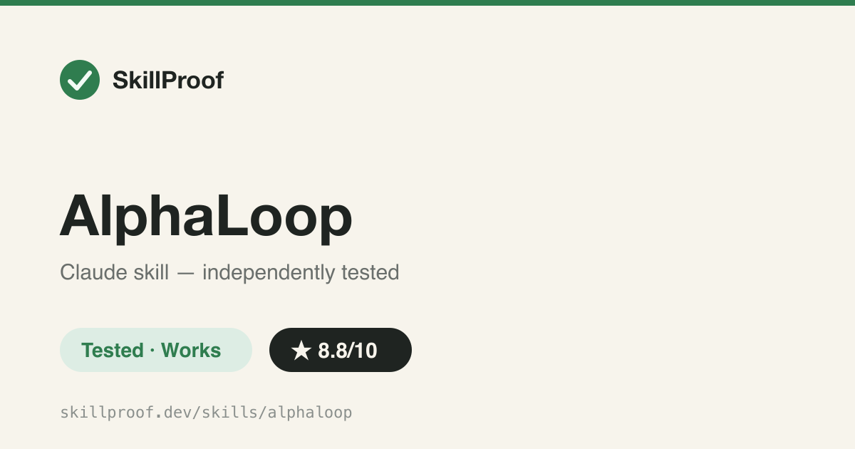 AlphaLoop — Investment-research model: you set direction, the agent verifies the evidence