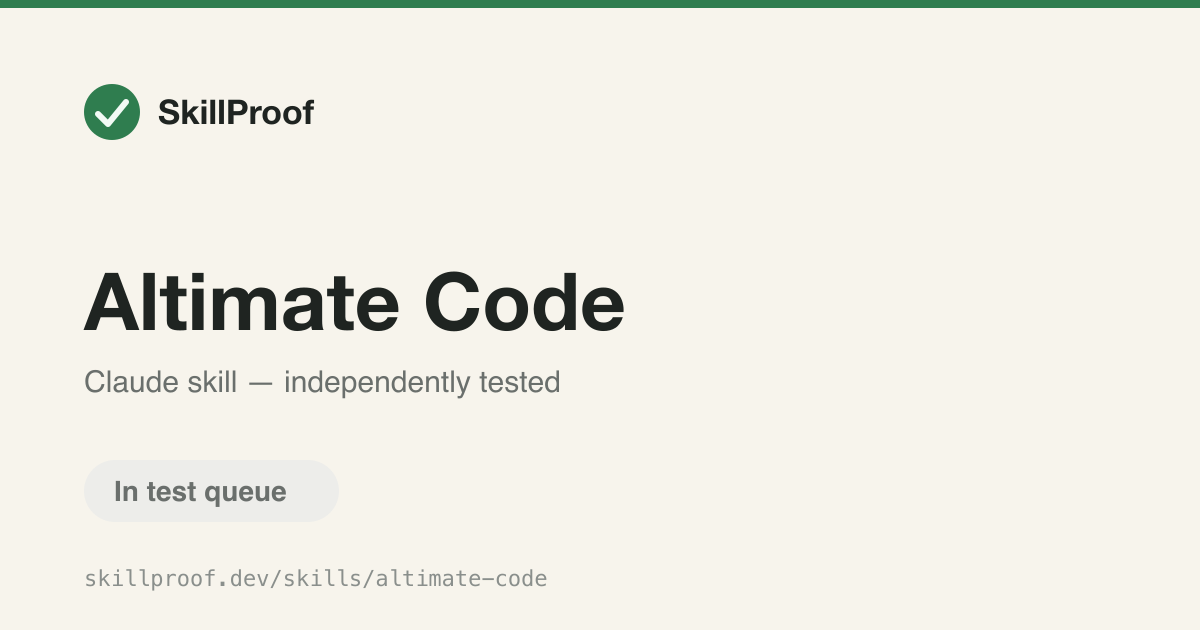 Altimate Code — Delegate dbt and data warehouse tasks to a specialized CLI agent with 100+ data tools.