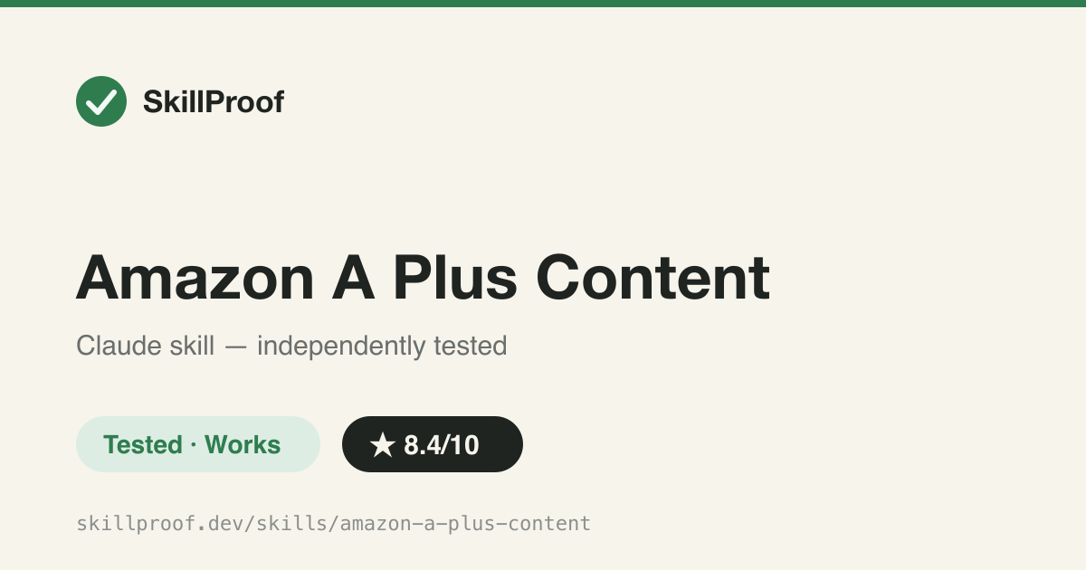 Amazon A Plus Content — Framework for planning Amazon A+ Content modules, copy, and image briefs