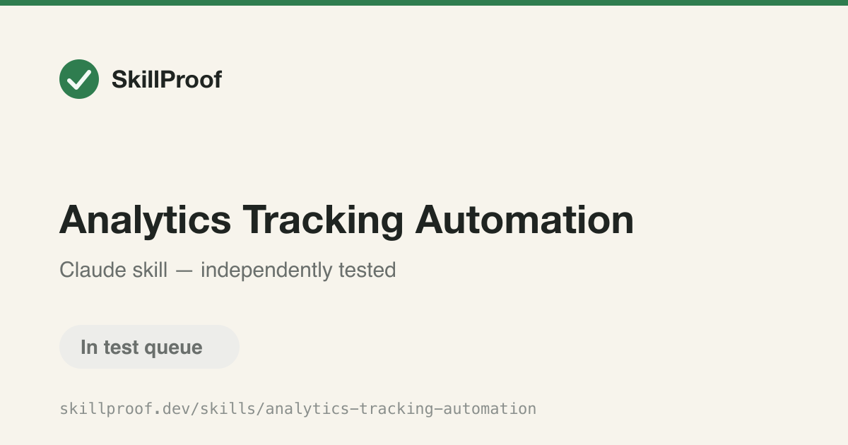 Analytics Tracking Automation — Sets up GA4 and GTM tracking from site discovery through publishing the container.