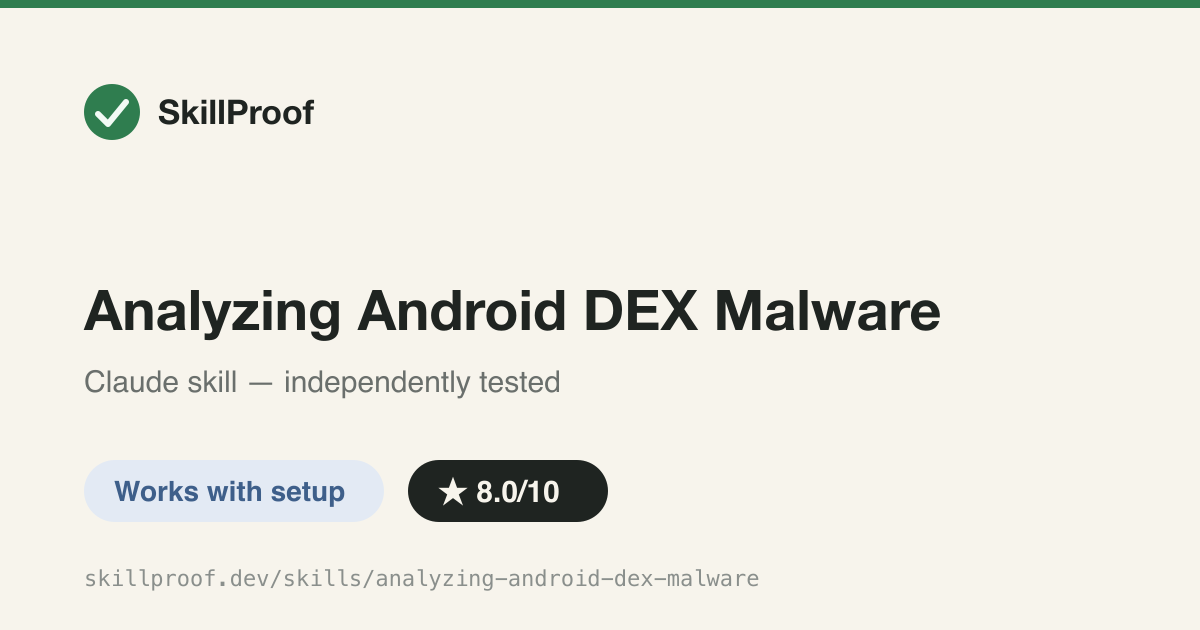 Analyzing Android DEX Malware — APK triage workflow: inventory DEX and native payloads, then decompile with jadx
