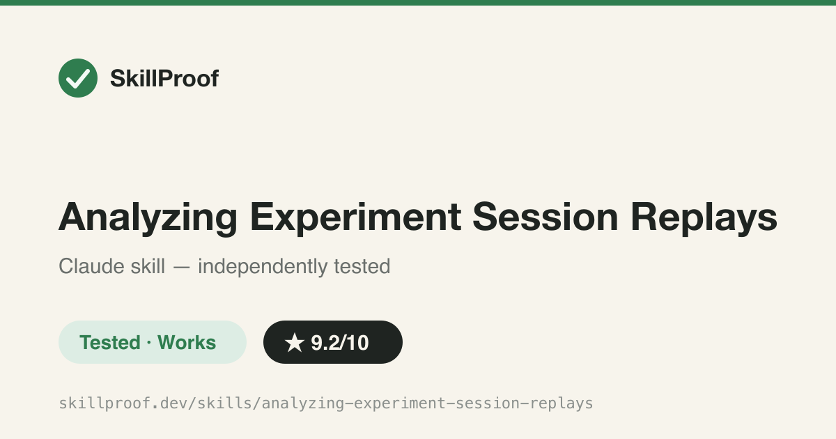 Analyzing Experiment Session Replays — Compares PostHog session replays across A/B experiment variants for qualitative insight.