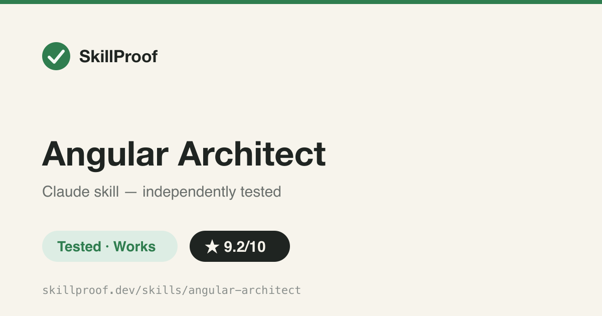 Angular Architect — Scaffolds Angular 17+ standalone components, NgRx stores, and RxJS patterns with tests.