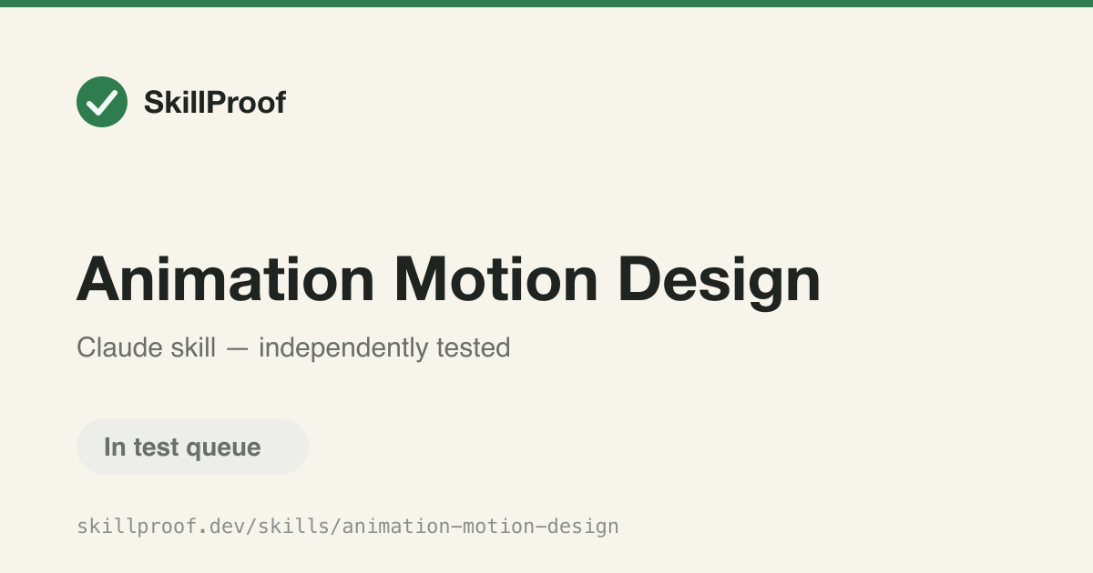 Animation Motion Design — Applies Motion library and View Transitions patterns for accessible UI animation.