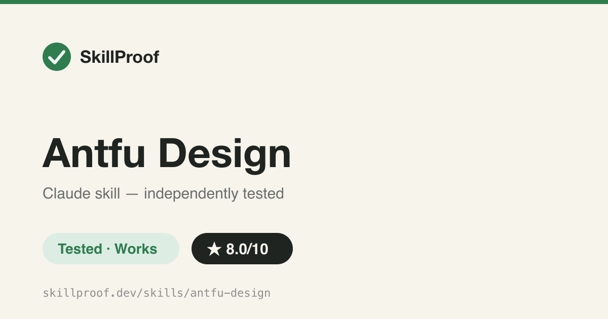 Antfu Design — Applies antfu-style UnoCSS conventions with dual light/dark semantic tokens.