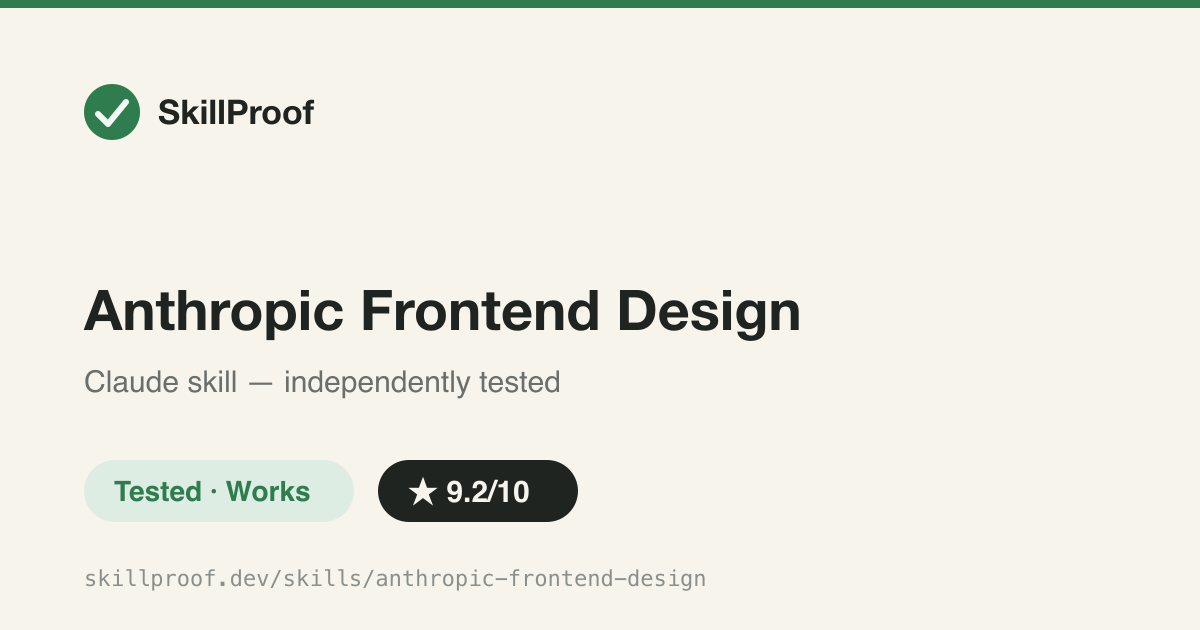 Anthropic Frontend Design — Design guidance for distinctive UI that avoids templated defaults in palette, type, and layout