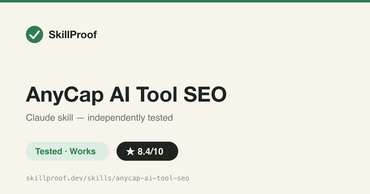 AnyCap AI Tool SEO — SEO planning framework for AI tool/SaaS sites: ICP, SERP-fit page types, prioritized briefs.