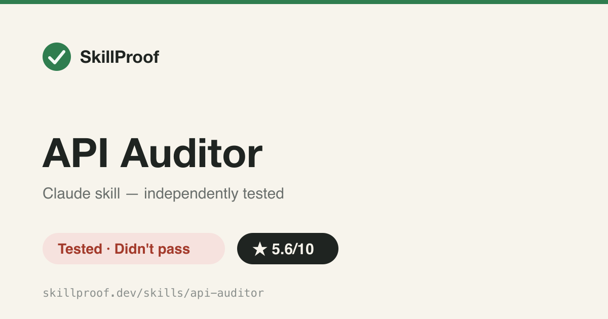 API Auditor — Sample skill that pings a URL with HEAD and prints only the status code