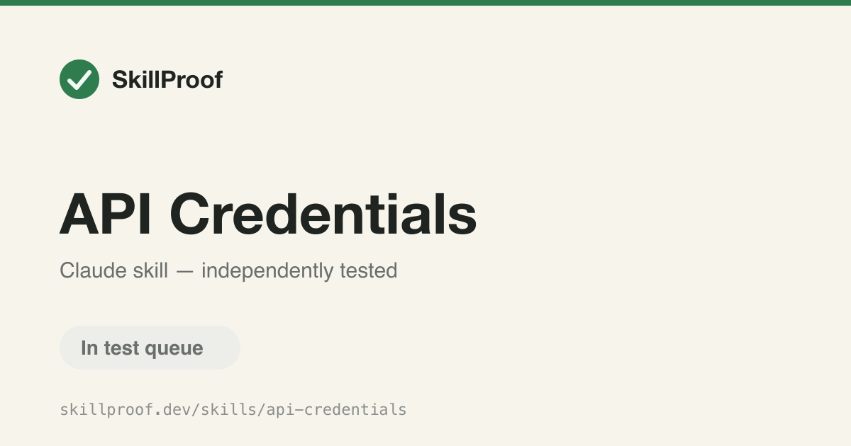 API Credentials — Securely stores and retrieves API credentials for Claude, Gemini, and GitHub.