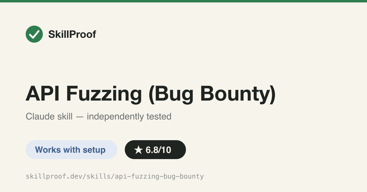 API Fuzzing (Bug Bounty) — Fuzzes REST and GraphQL APIs to find IDOR and other bug-bounty-worthy flaws.