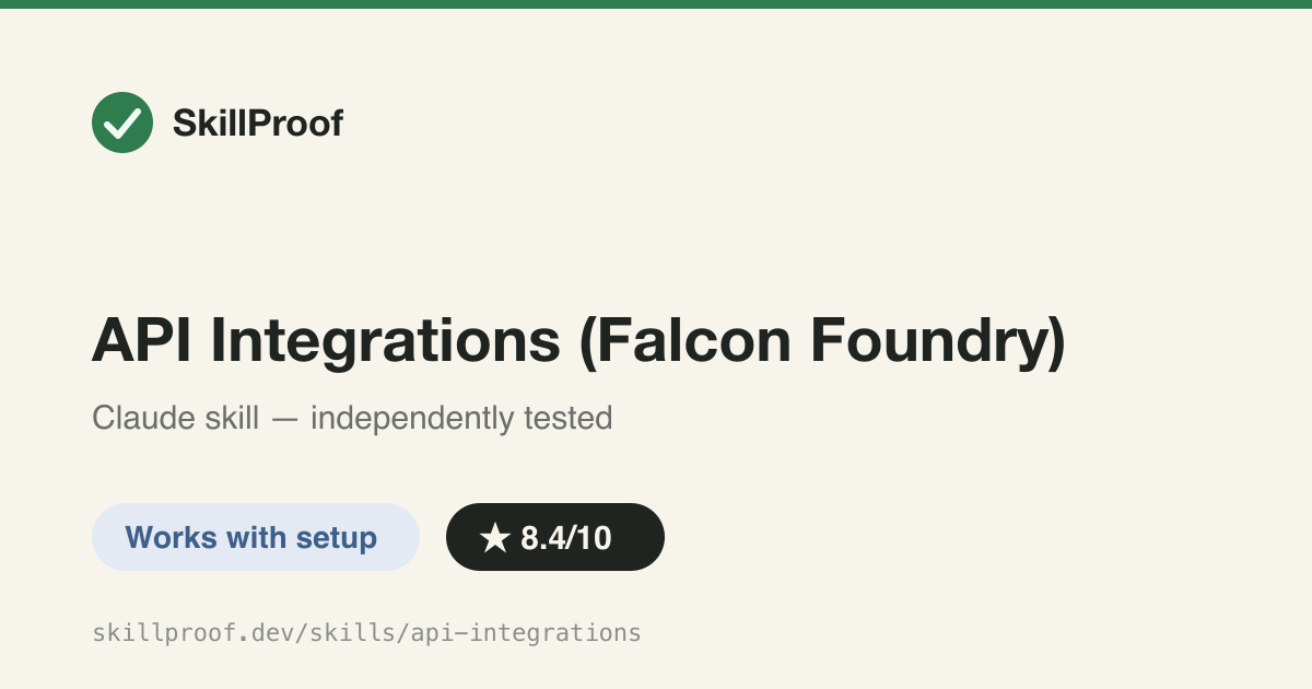 API Integrations (Falcon Foundry) — Downloads, auto-fixes, and registers vendor OpenAPI specs as CrowdStrike Falcon Foundry integrations.