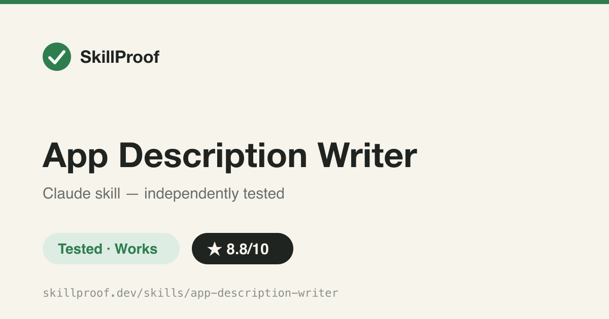 App Description Writer — Structures App Store promo text, full description, and What's New copy