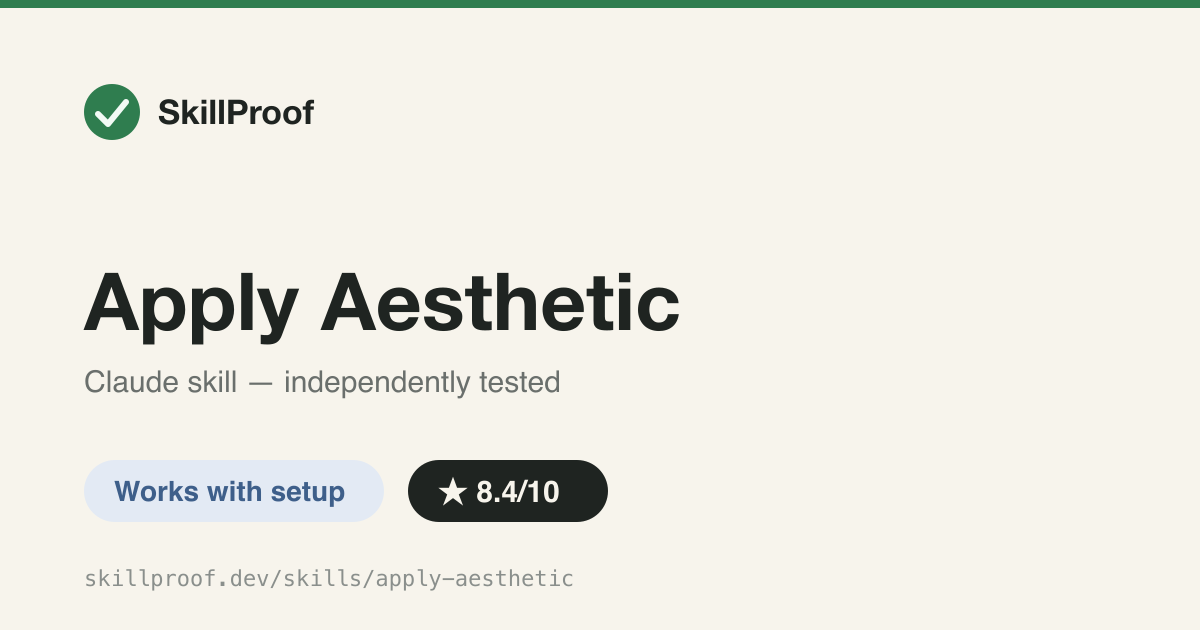 Apply Aesthetic — Applies a named design system or archetype to your UI tokens, contrast-checked