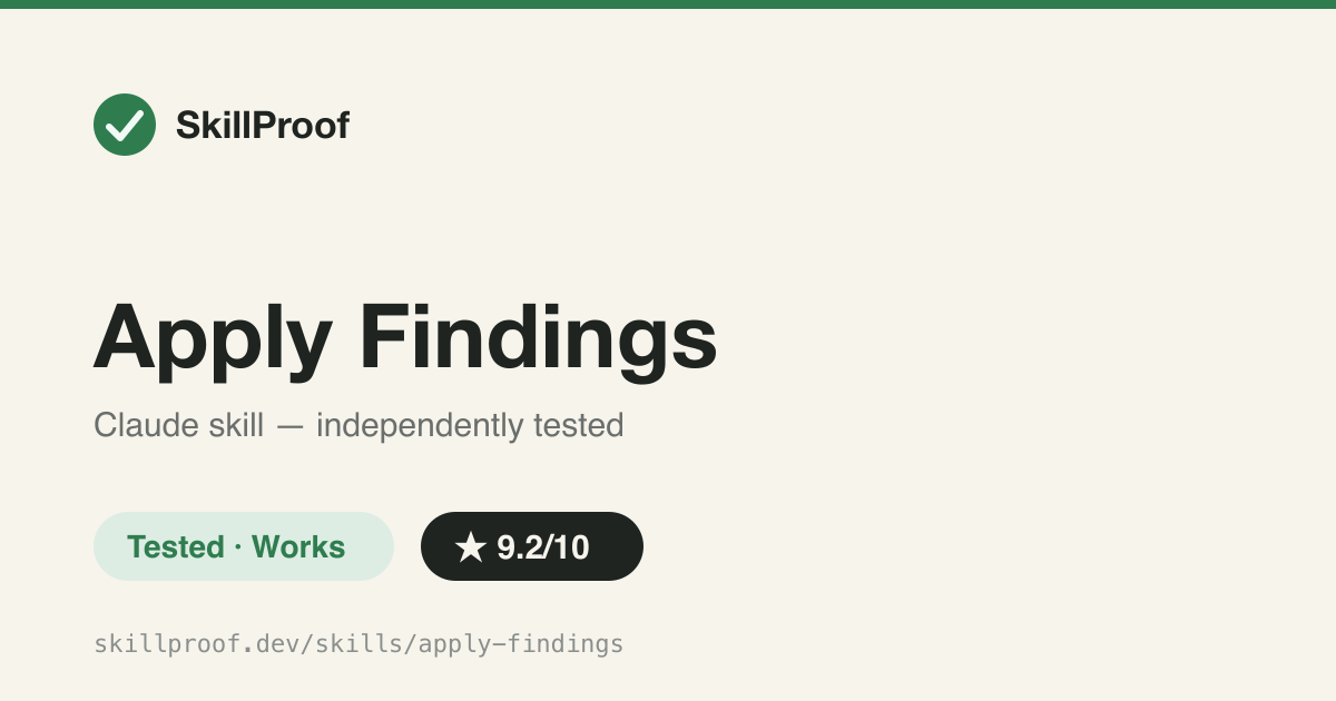 Apply Findings — Applies evaluated code-review findings, escalating scope-widening or unsound fixes