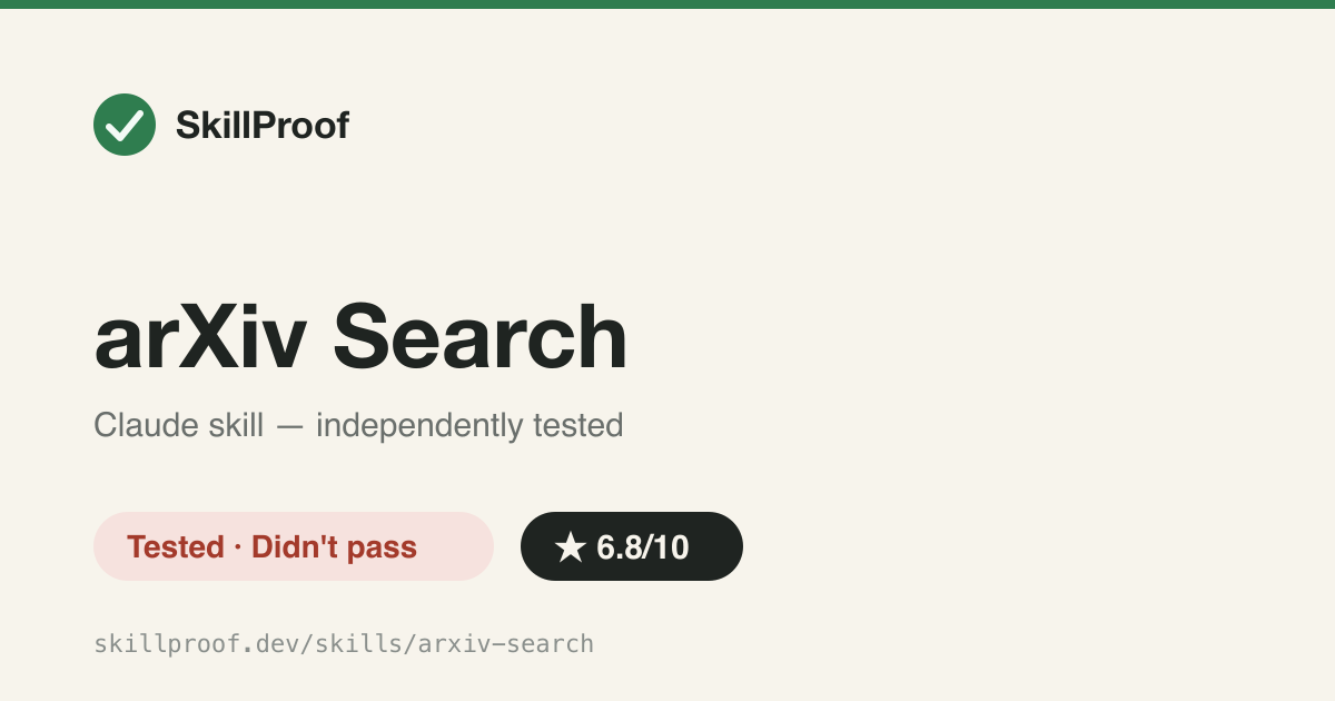 arXiv Search — Wraps the arXiv Python client to pull paper titles, abstracts and URLs
