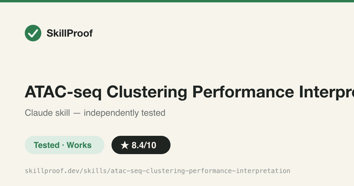 ATAC-seq Clustering Performance Interpretation — Turns published scATAC-seq clustering metrics into a ranked method comparison
