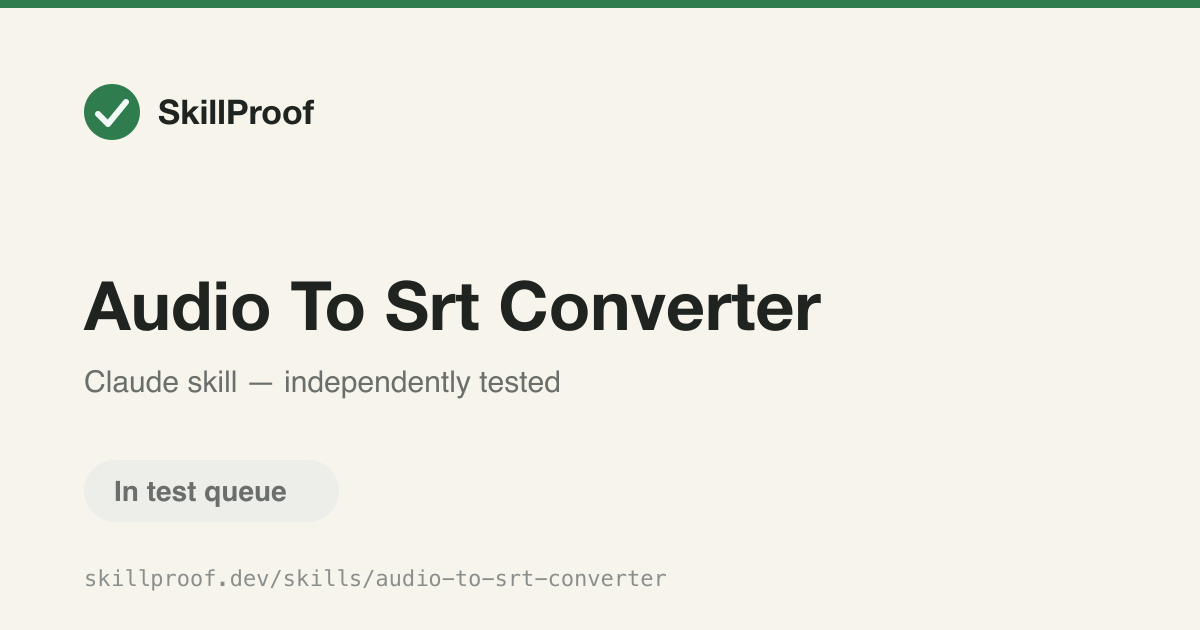 Audio To Srt Converter — Converts audio files into SRT subtitles with adjustable character limits and timing.