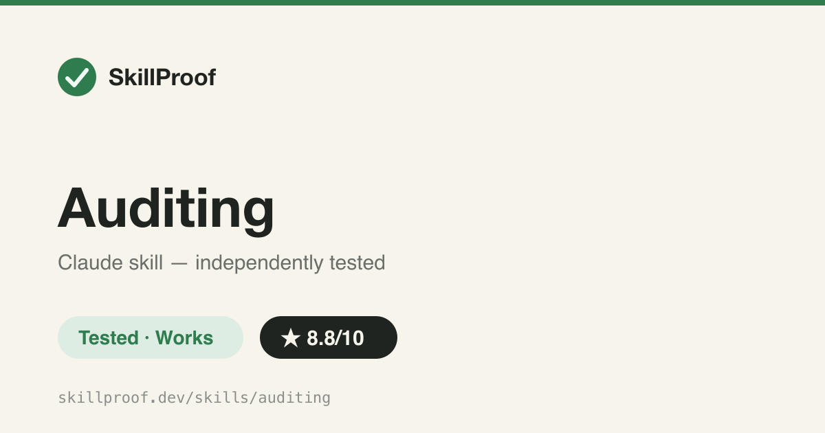 Auditing — Scores a bundle-plugin or skill for structure, quality, and security, with a diagnostic report