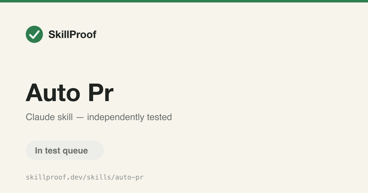 Auto Pr — Automatically opens mergeable PRs against a repo by sourcing and fixing work items.