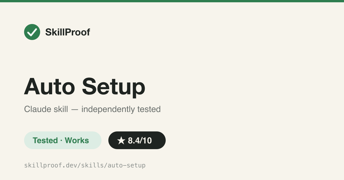 Auto Setup — Detects your stack and wires lint/typecheck/test/format quality gates into .claude/settings.json.