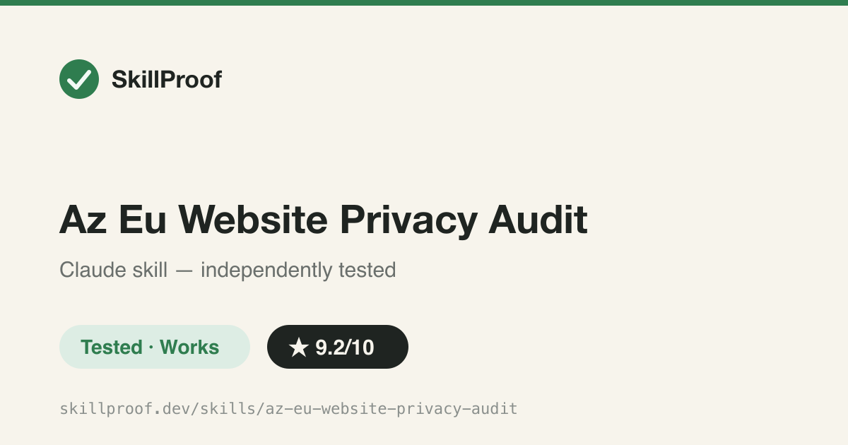 Az Eu Website Privacy Audit — Audits AZ + EU website privacy compliance against Law 998, GDPR, and ePrivacy