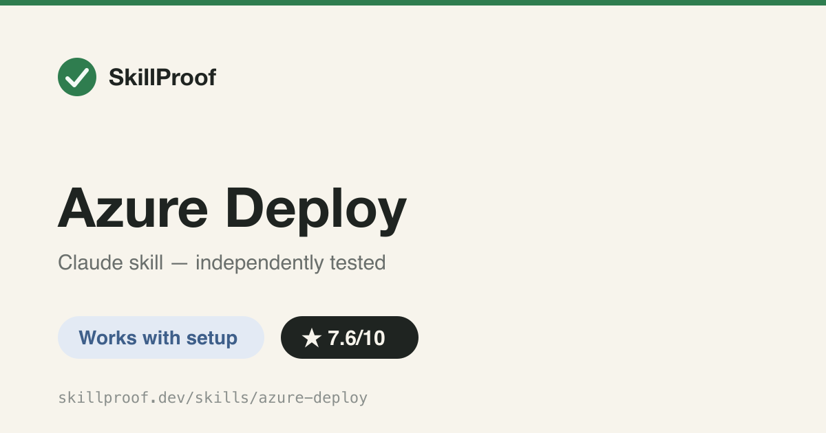 Azure Deploy — Executes azd/terraform/az deployments for already-prepared Azure apps with error recovery.