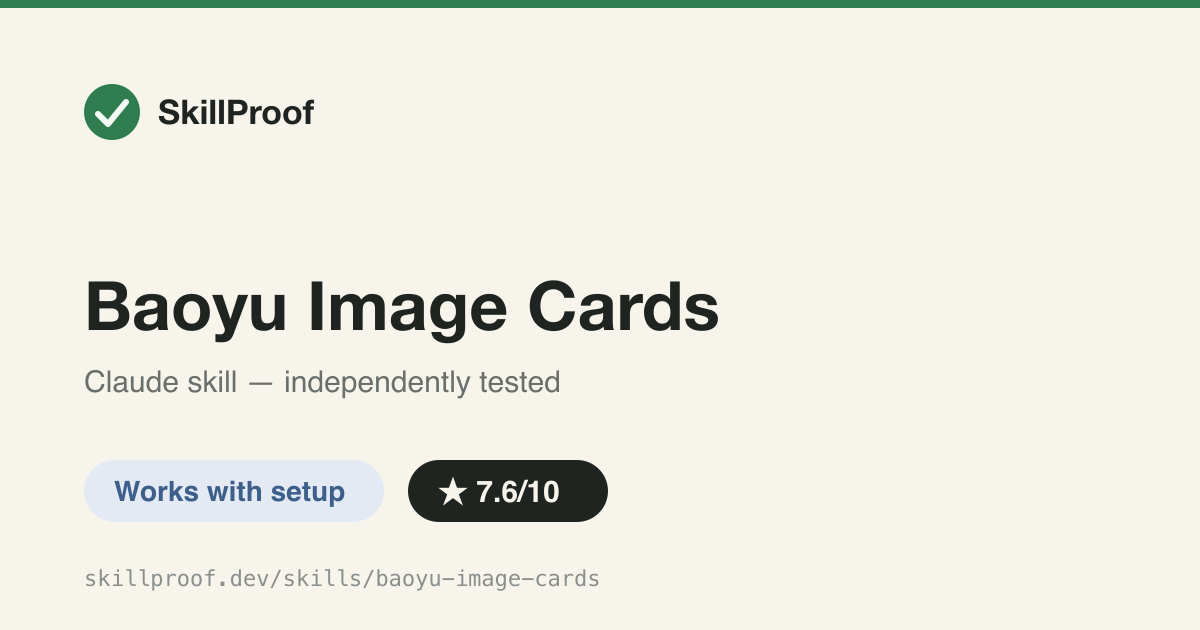 Baoyu Image Cards — Turns an article into a 1-10 card infographic series: 12 styles, 8 layouts, 3 palettes