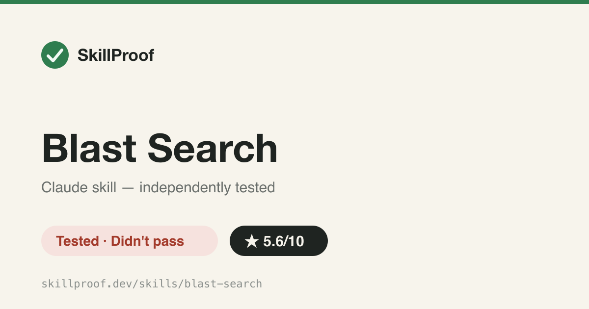 Blast Search — Runs NCBI BLAST searches for sequence similarity/homology — needs BLAST+ or BioPython preinstalled.
