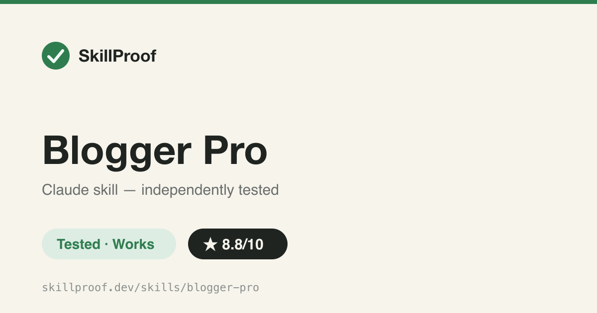 Blogger Pro — Thai SEO blog writer: keyword research, outline, full metadata and FAQ schema