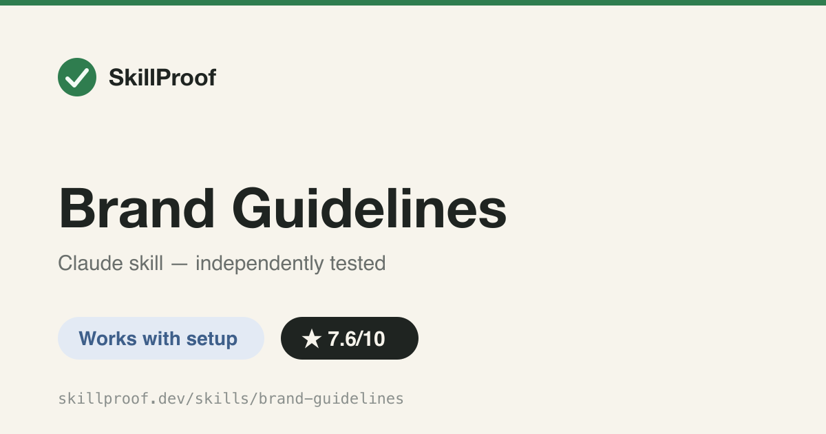 Brand Guidelines — Keep every Claude output on-brand — colors, fonts, voice.