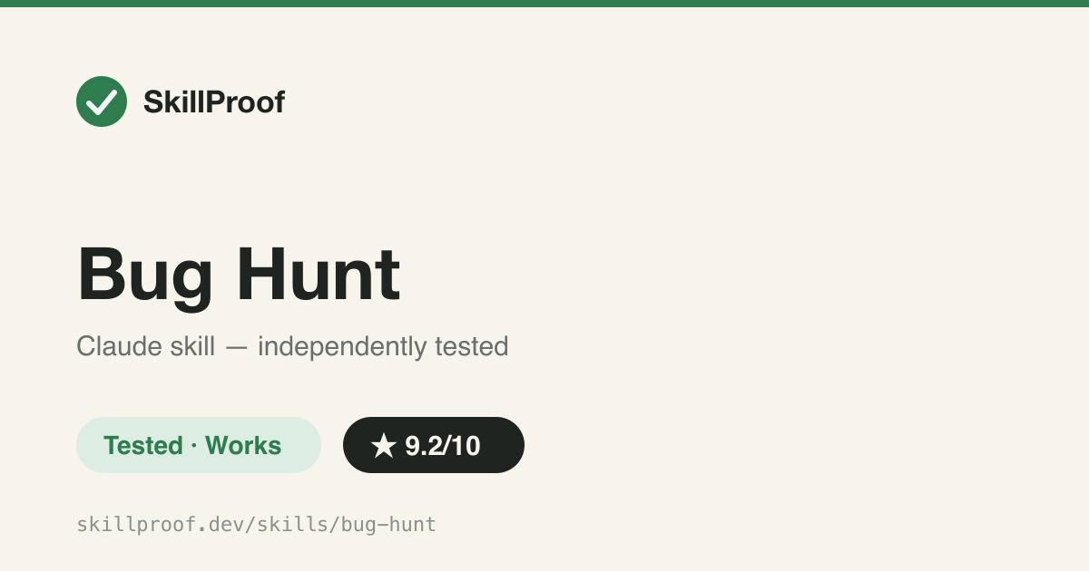 Bug Hunt — Proactive bug hunt that reports only findings backed by a failing test