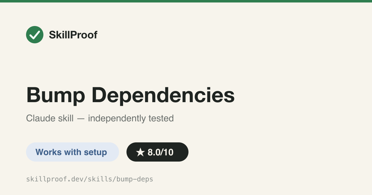 Bump Dependencies — Taze-powered dependency bumps: structured plan, batch major decisions, never silent.